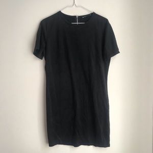 ZARA Suede-like black tshirt dress